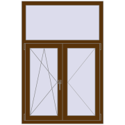 REHAU Euro 60 1000x1500 мм WALNUT з двох сторін