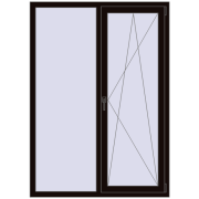 REHAU Euro 60 1250x1750 мм BLACK_BROWN з двох сторін REHAU Euro 60 1250x1750 мм BLACK_BROWN з двох сторін