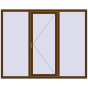 REHAU Euro 70 2000x1600 мм WALNUT з двох сторін