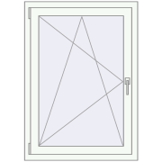REHAU Euro 70 830x1130 мм Білий (RAL 9016) з двох сторін