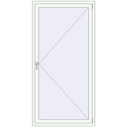 Вікна 1000x2000 мм REHAU SYNEGO MD Білий (RAL 9016) з двох сторін