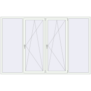 REHAU Euro 60 2800x1800 мм Білий (RAL 9016) з двох сторін