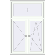 REHAU Euro 70 1100x1700 мм Білий (RAL 9016) з двох сторін REHAU Euro 70 1100x1700 мм Білий (RAL 9016) з двох сторін