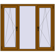 REHAU Euro 70 1500x1300 мм GOLDEN OAK з двох сторін REHAU Euro 70 1500x1300 мм GOLDEN OAK з двох сторін