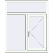 Вікна 1000x1200 мм REHAU Euro 70 Білий (RAL 9016) з двох сторін