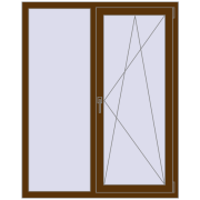 REHAU Brillant-Design 1180x1480 мм WALNUT з двох сторін