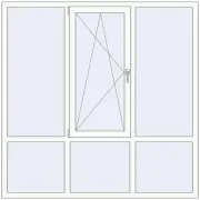 REHAU Euro 60 1800x1800 мм Білий (RAL 9016) з двох сторін