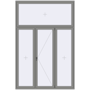 Вікна 2000x3000 мм Altest Pony 375 RAL 9007 Grey aluminium з двох сторін