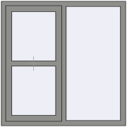 Altest Pony 375 1200x1200 мм RAL 9007 Grey aluminium з двох сторін Altest Pony 375 1200x1200 мм RAL 9007 Grey aluminium з двох сторін