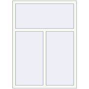 REHAU Euro 70 1100x1500 мм Білий (RAL 9016) з двох сторін