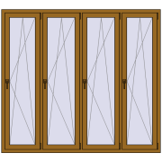 REHAU Brillant-Design 2000x1800 мм LIGHT_OAK з двох сторін