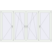 REHAU Euro 70 2540x1550 мм Білий (RAL 9016) з двох сторін