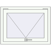 Вікна 800x600 мм Altest Pony 375 RAL 9016 Traffic white з двох сторін