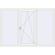 REHAU Euro 60 2050x1430 мм Білий (RAL 9016) з двох сторін