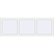 REHAU Euro 60 1800x600 мм Білий (RAL 9016) з двох сторін