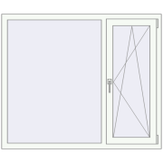 REHAU Euro 60 1400x1180 мм ANTHRACITE_GREY_STRUKTURAL ззовні