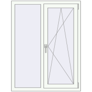 REHAU Euro 70 1000x1300 мм Білий (RAL 9016) з двох сторін REHAU Euro 70 1000x1300 мм Білий (RAL 9016) з двох сторін