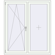 REHAU Euro 70 1300x1500 мм Білий (RAL 9016) з двох сторін