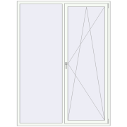 REHAU Euro 70 1690x2260 мм Білий (RAL 9016) з двох сторін