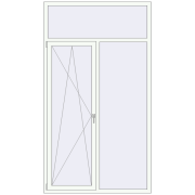 REHAU SYNEGO MD 1400x2500 мм Білий (RAL 9016) з двох сторін