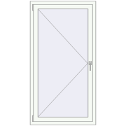 REHAU SYNEGO MD 850x1600 мм Білий (RAL 9016) з двох сторін