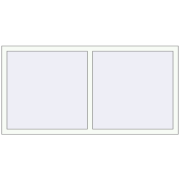 Вікна 1700x850 мм REHAU Euro 60 Білий (RAL 9016) з двох сторін