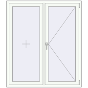 REHAU SYNEGO MD 1300x1500 мм Білий (RAL 9016) з двох сторін