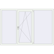 REHAU Euro 70 2100x1430 мм Білий (RAL 9016) з двох сторін REHAU Euro 70 2100x1430 мм Білий (RAL 9016) з двох сторін