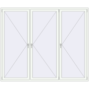 REHAU SYNEGO MD 2500x2100 мм Білий (RAL 9016) з двох сторін