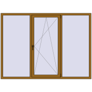 REHAU Euro 60 2200x1600 мм LIGHT_OAK з двох сторін REHAU Euro 60 2200x1600 мм LIGHT_OAK з двох сторін