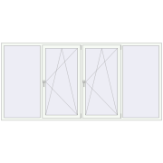 REHAU Brillant-Design 3000x1450 мм Білий (RAL 9016) з двох сторін REHAU Brillant-Design 3000x1450 мм Білий (RAL 9016) з двох сторін