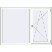 REHAU Euro 70 1450x1070 мм Білий (RAL 9016) з двох сторін