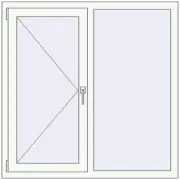REHAU Euro 60 1180x1180 мм Білий (RAL 9016) з двох сторін