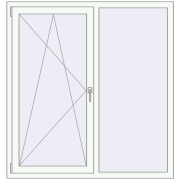 REHAU Euro 70 1370x1450 мм Білий (RAL 9016) з двох сторін