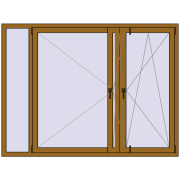 REHAU Euro 60 2000x1500 мм LIGHT_OAK з двох сторін