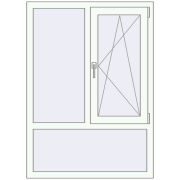 REHAU Brillant-Design 970x1350 мм Білий (RAL 9016) з двох сторін REHAU Brillant-Design 970x1350 мм Білий (RAL 9016) з двох сторін