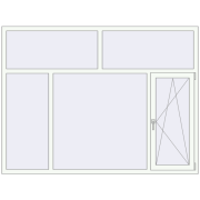 REHAU Brillant-Design 2200x1650 мм Білий (RAL 9016) з двох сторін