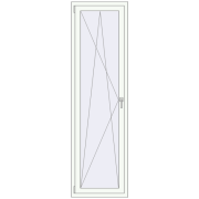 Вікна 575x2200 мм REHAU Brillant-Design Білий (RAL 9016) з двох сторін