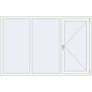 Вікна 2070x1350 мм REHAU Euro 70 Білий (RAL 9016) з двох сторін Вікна 2070x1350 мм REHAU Euro 70 Білий (RAL 9016) з двох сторін