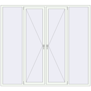 Вікна 2400x2170 мм REHAU Euro 60 Білий (RAL 9016) з двох сторін