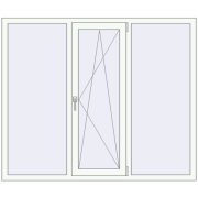 REHAU Euro 70 1678x1408 мм Білий (RAL 9016) з двох сторін