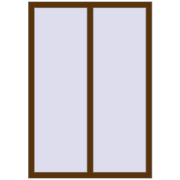 REHAU Euro 60 1030x1470 мм WALNUT з двох сторін