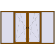 REHAU Euro 70 3000x1800 мм GOLDEN OAK з двох сторін REHAU Euro 70 3000x1800 мм GOLDEN OAK з двох сторін