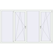 REHAU SYNEGO MD 2500x1600 мм Білий (RAL 9016) з двох сторін REHAU SYNEGO MD 2500x1600 мм Білий (RAL 9016) з двох сторін