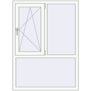 REHAU Brillant-Design 1070x1450 мм Білий (RAL 9016) з двох сторін