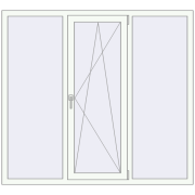 REHAU Euro 70 1670x1520 мм Білий (RAL 9016) з двох сторін REHAU Euro 70 1670x1520 мм Білий (RAL 9016) з двох сторін