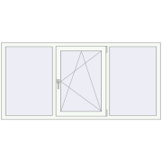 REHAU Euro 60 1960x950 мм Білий (RAL 9016) з двох сторін