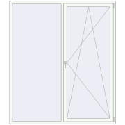 REHAU Euro 60 1900x2200 мм Білий (RAL 9016) з двох сторін