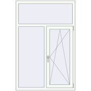 REHAU Brillant-Design 1100x1650 мм Білий (RAL 9016) з двох сторін