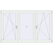 REHAU Euro 70 2100x1300 мм Білий (RAL 9016) з двох сторін